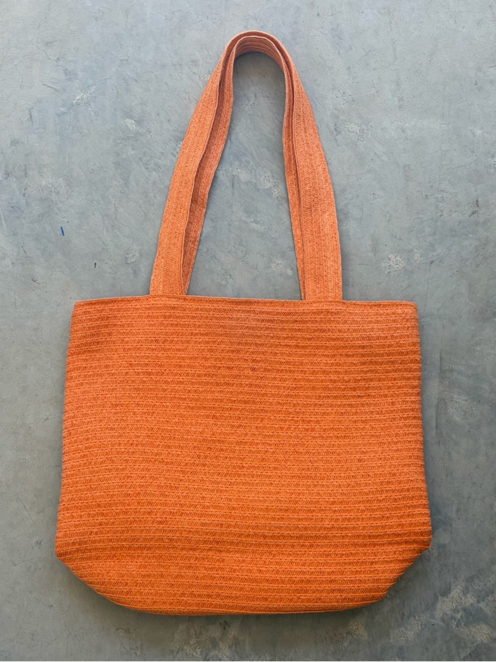 Cappelli - Orange Woven Tote Bag 
10.5” x 13”